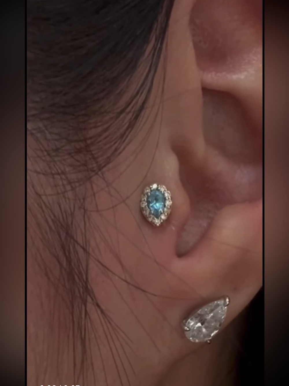 BVLA pear diamond earring